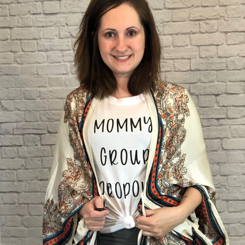 Umgee | Scarf Print Dolman Long Sleeve Kimono - Picture 3 of 8